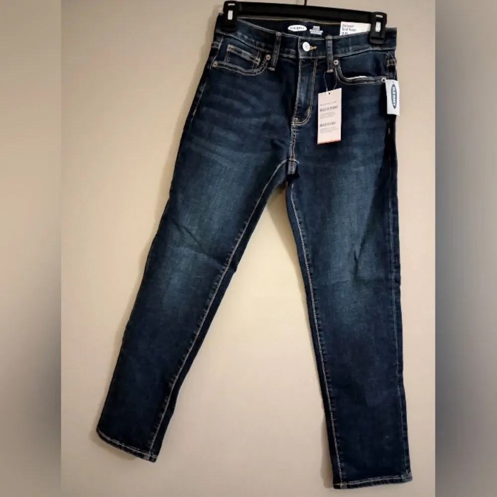 NWT Old Navy Karate Slim Taper Dark Wash Denim Jeans Size 10
